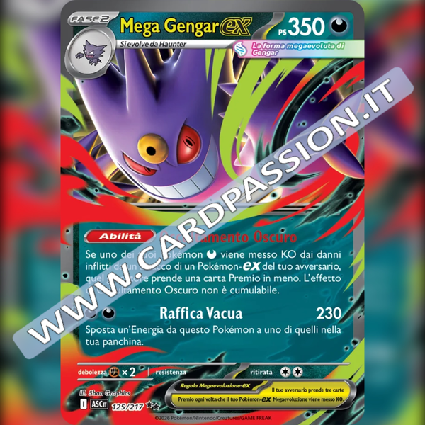 125/217 Mega Gengar ex | Ascesa Eroica