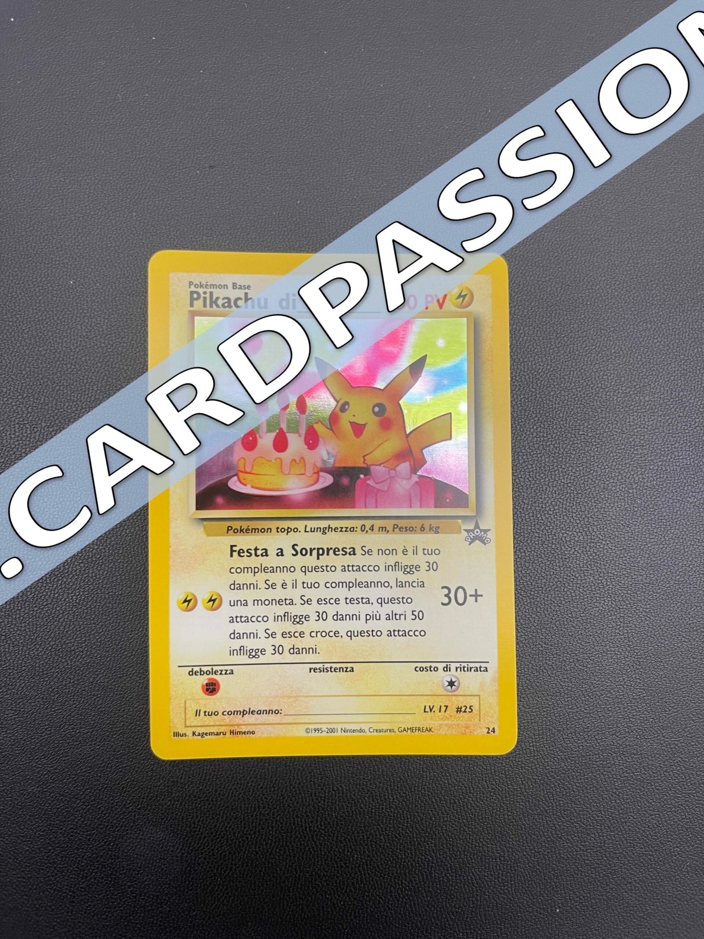 24 Pikachu Compleanno Holo Mint | Black Star Promo