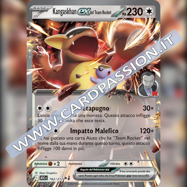 162/217 Kangaskhan ex del Team Rocket | Ascesa Eroica