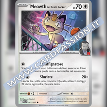 161/217 Meowth del Team Rocket | Ascesa Eroica