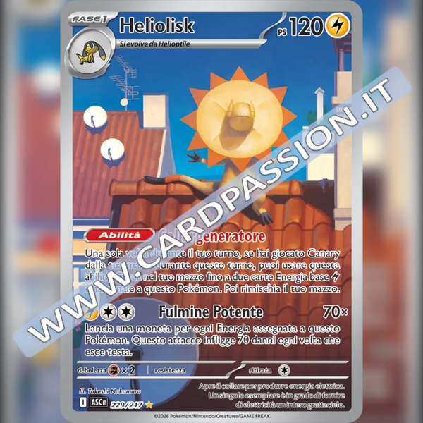 229/217 Heliolisk Illustrazione Rara | Ascesa Eroica