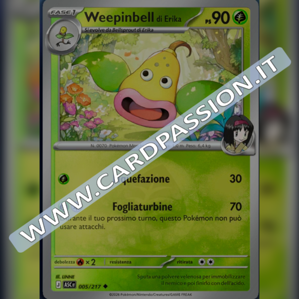 005/217 Weepinbell di Erika Reverse | Ascesa Eroica