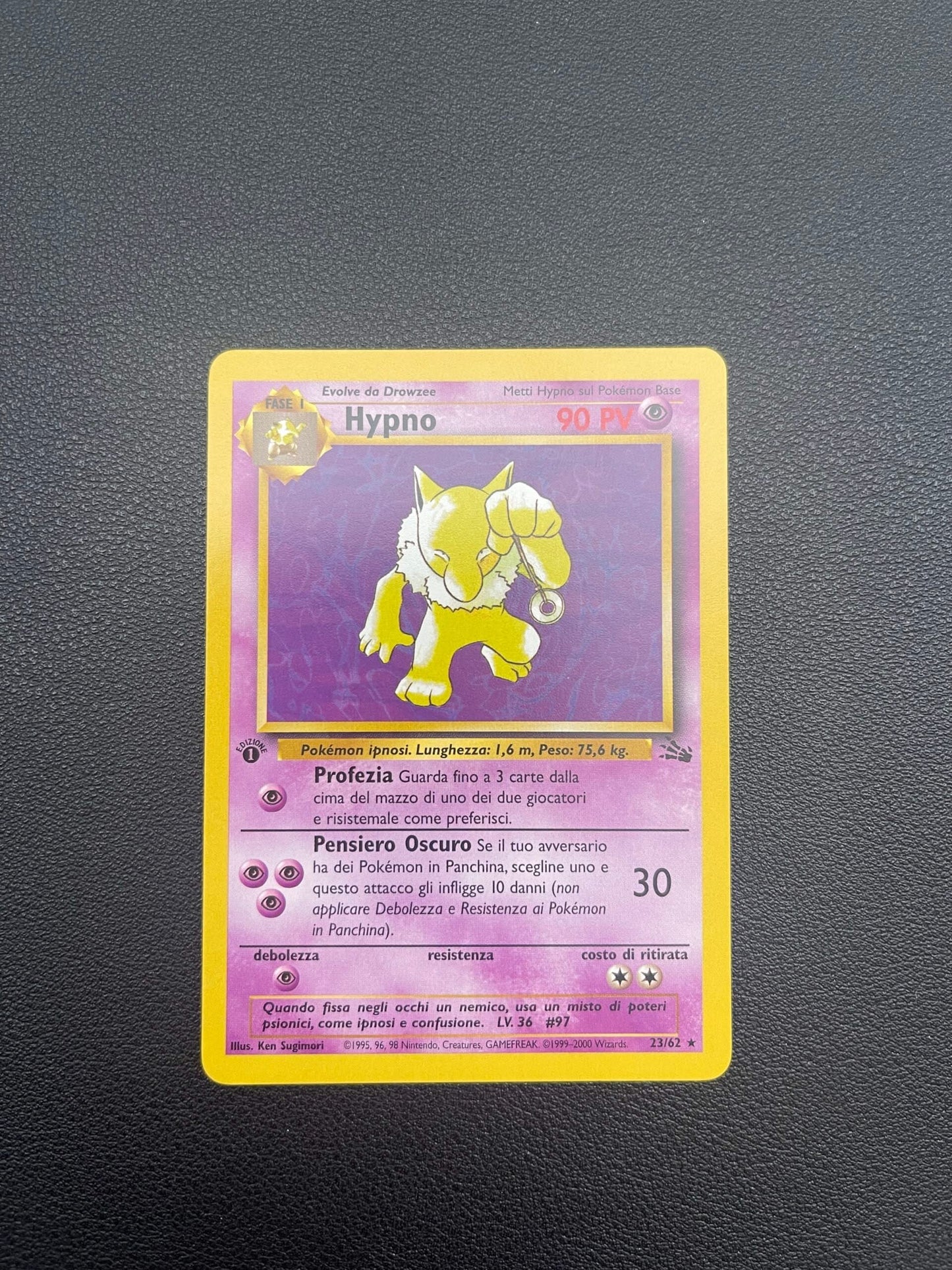 23/62 Hypno Prima Edizione Near Mint | Set Fossil (IT)