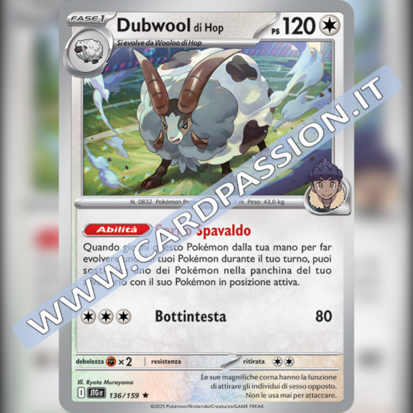 136/159 Dubwool di Hop Holo | Avventure Insieme