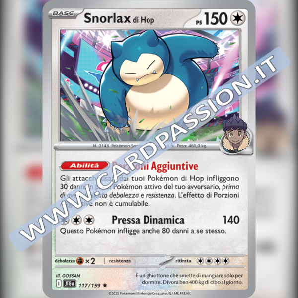 117/159 Snorlax di Hop Holo | Avventure Insieme