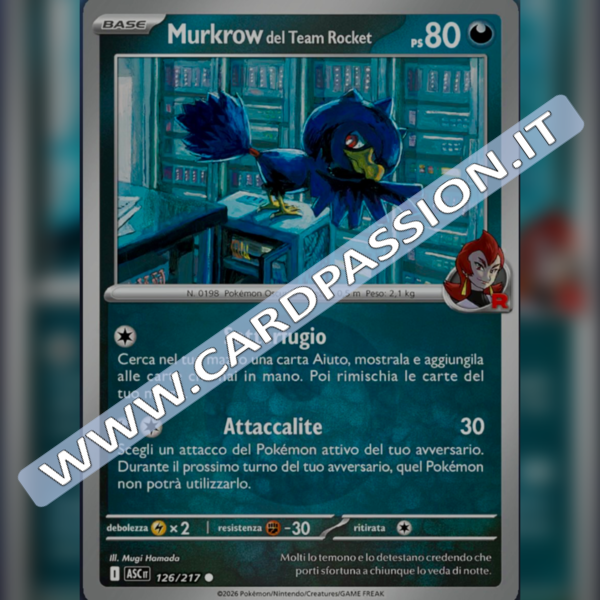 126/217 Murkrow del Team Rocket Reverse | Ascesa Eroica