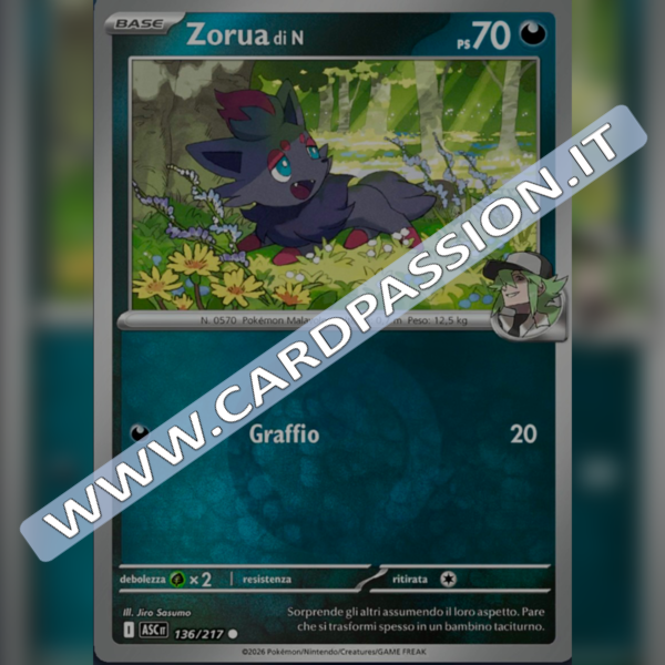 136/217 Zorua di N Reverse | Ascesa Eroica