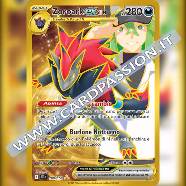 189/159 Zoroark ex di N Gold | Avventure Insieme