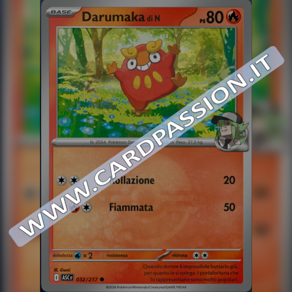 032/217 Darumaka di N Poke Ball Reverse | Ascesa Eroica