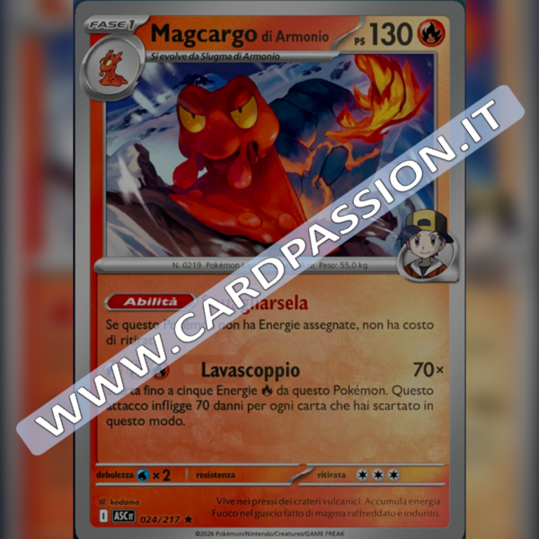 024/217 Magcargo di Armonio Poke Ball Reverse | Ascesa Eroica