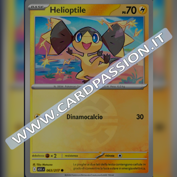 063/217 Helioptile Poke Ball Reverse | Ascesa Eroica
