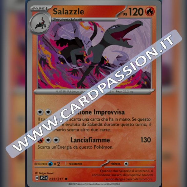 035/217 Salazzle Poke Ball Reverse | Ascesa Eroica