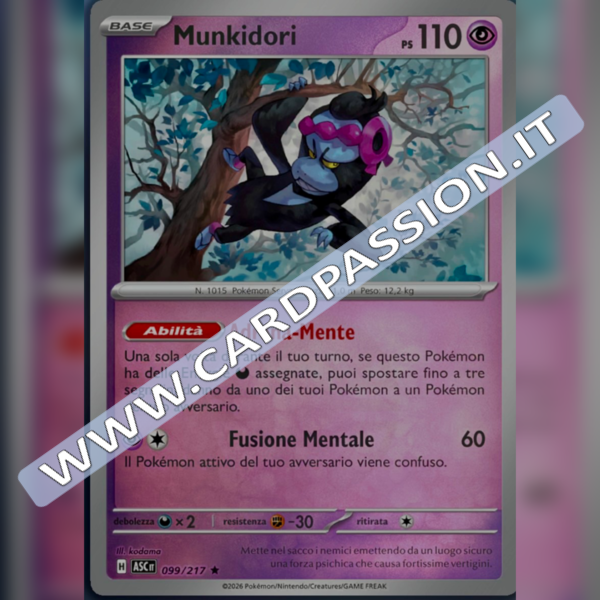 099/217 Munkidori Poke Ball Reverse | Ascesa Eroica