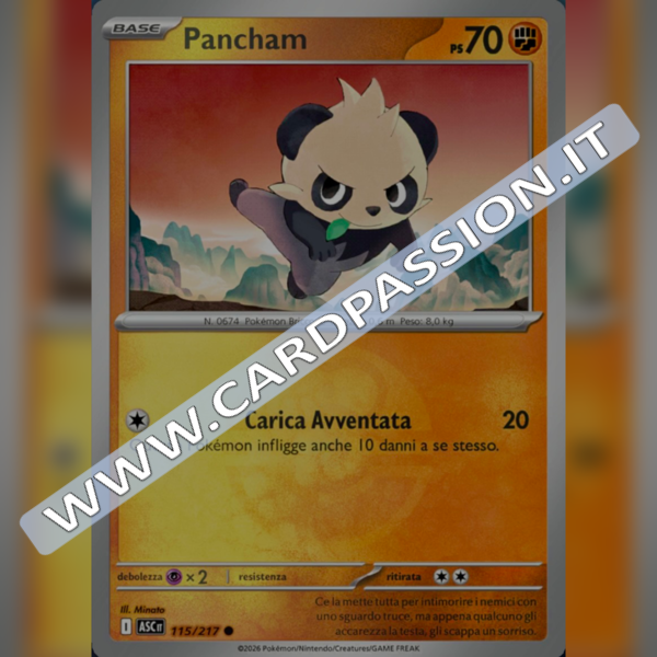 115/217 Pancham Poke Ball Reverse | Ascesa Eroica