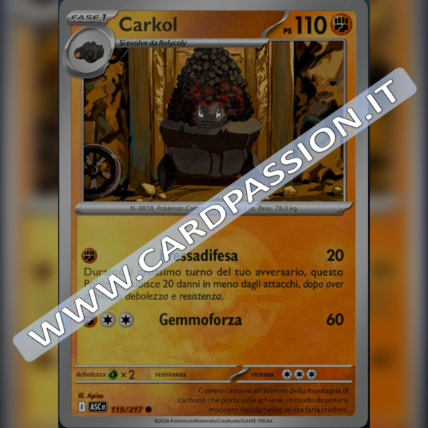 119/217 Carkol Poke Ball Reverse | Ascesa Eroica
