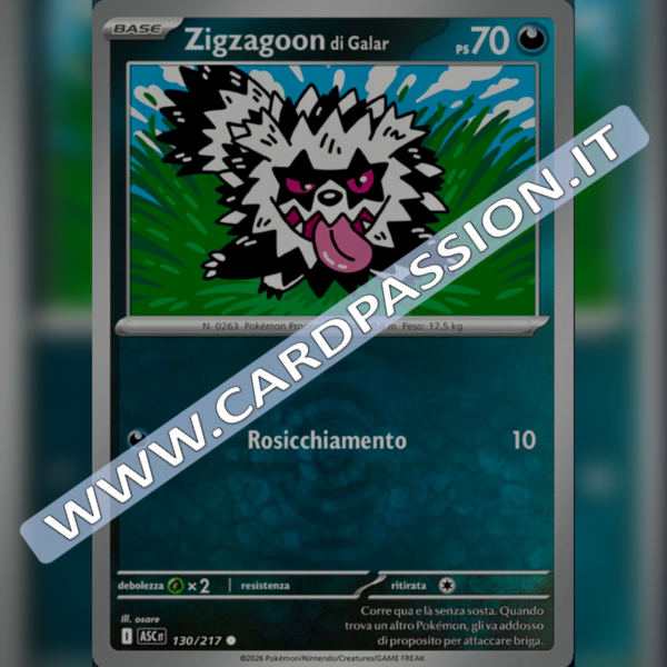 130/217 Zigzagoon di Galar Poke Ball Reverse | Ascesa Eroica