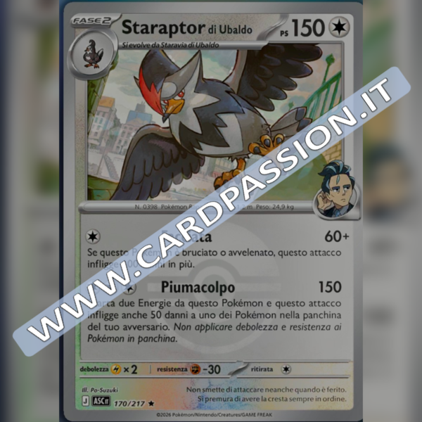170/217 Staraptor di Ubaldo Poke Ball Reverse | Ascesa Eroica