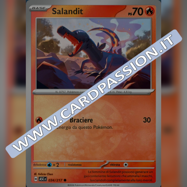 034/217 Salandit Poke Ball Reverse | Ascesa Eroica