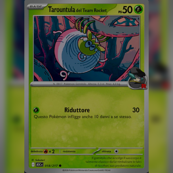 018/217 Tarountula del Team Rocket | Ascesa Eroica