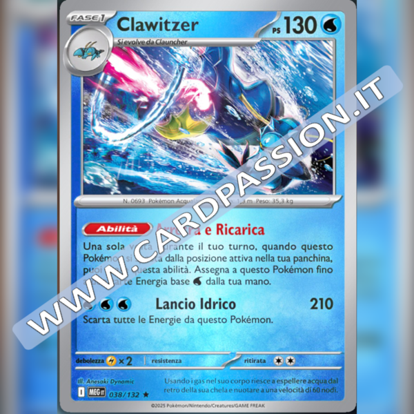 038/132 Clawitzer Holo | Megaevoluzione