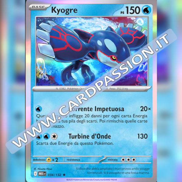 034/132 Kyogre Holo | Megaevoluzione