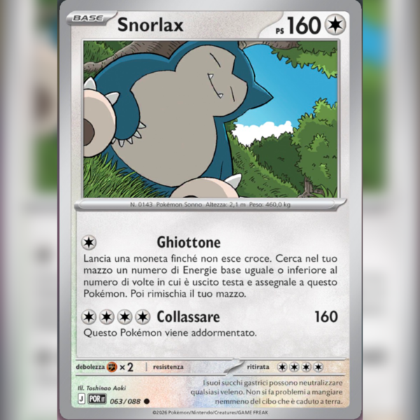063/088 Snorlax | Equilibrio Perfetto