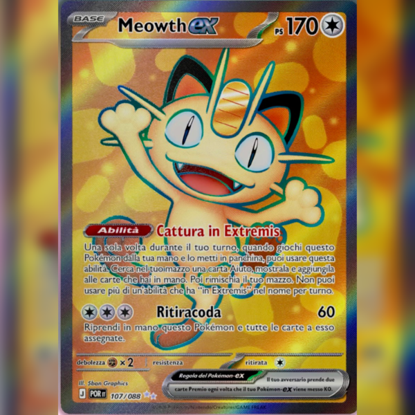 107/088 Meowth ex (Full Art) | Equilibrio Perfetto