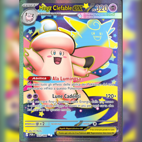 103/088 Mega Clefable ex (Full Art) | Equilibrio Perfetto
