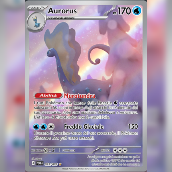 092/088 Aurorus Illustrazione Rara | Equilibrio Perfetto
