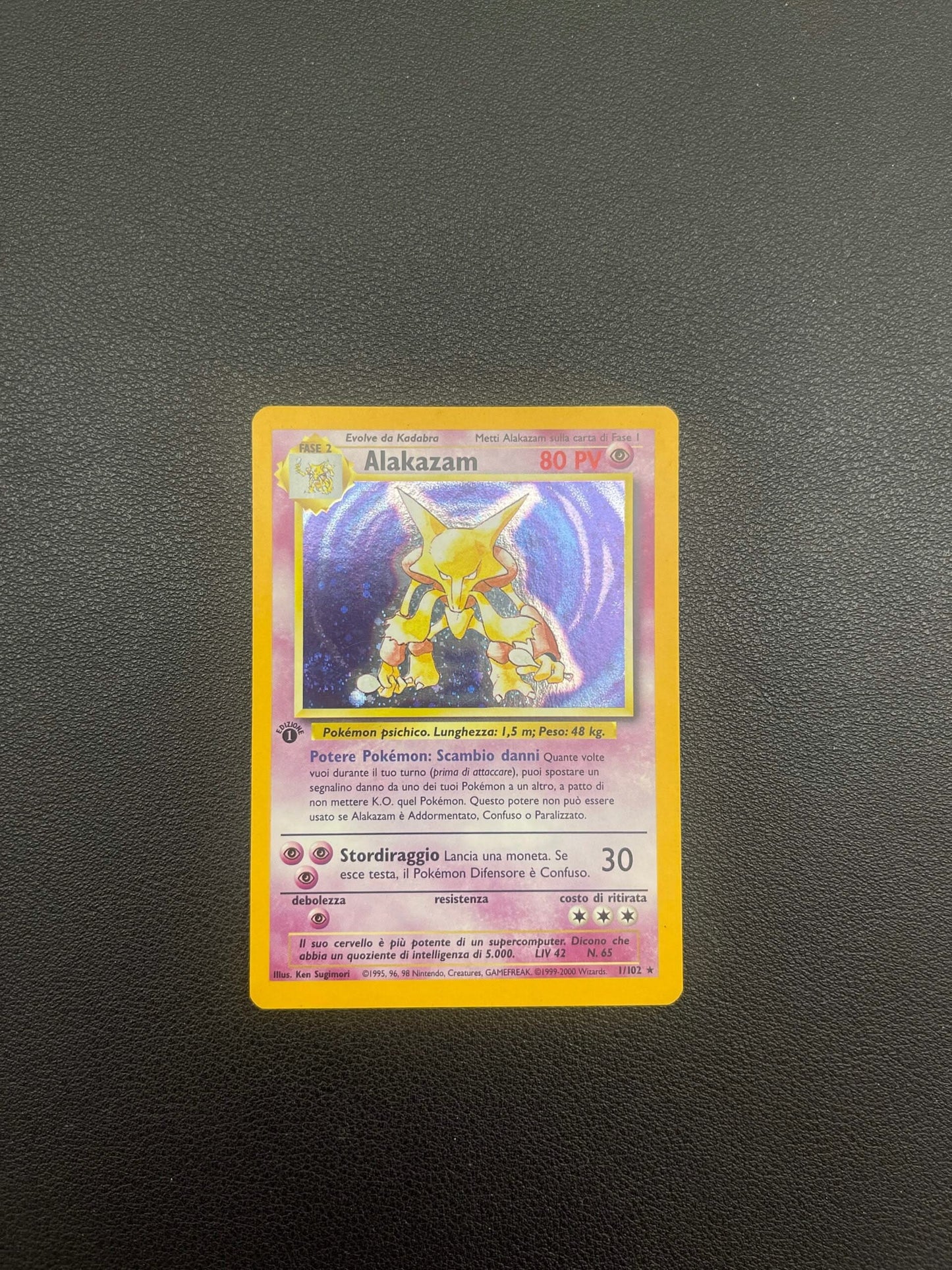 1/102 Alakazam Holo Prima Edizione Excellent | Set Base (IT)