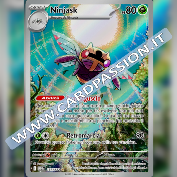 137/132 Ninjask Illustrazione Rara | Megaevoluzione