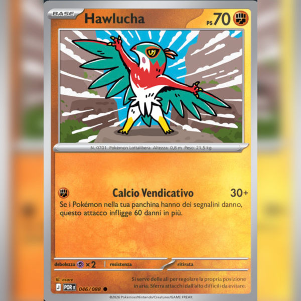 046/088 Hawlucha Reverse | Equilibrio Perfetto