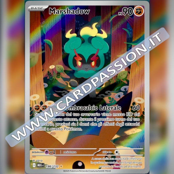 146/132 Marshadow Illustrazione Rara | Megaevoluzione