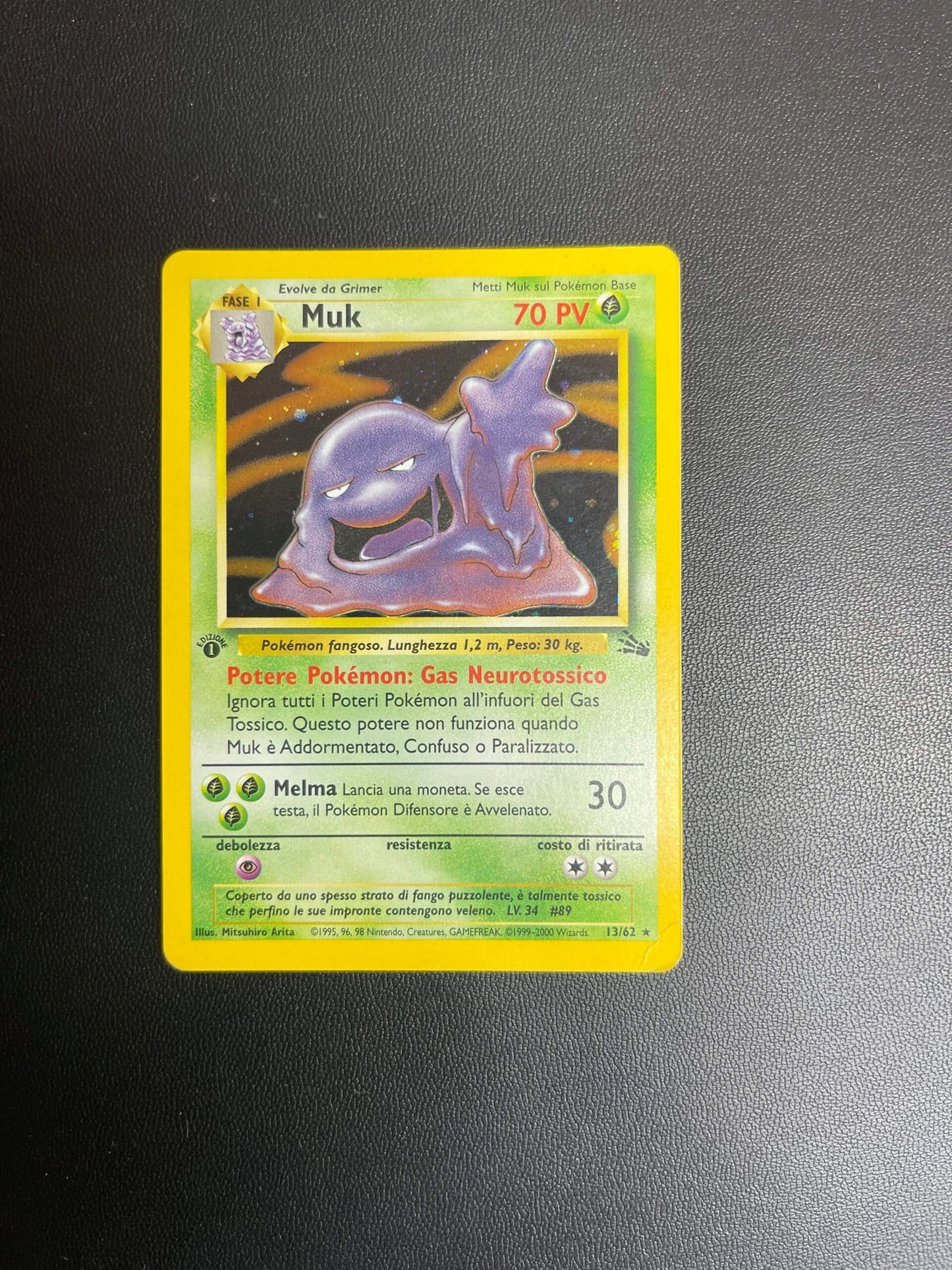 13/62 Muk Holo Prima Edizione Played | Set Fossil (IT)