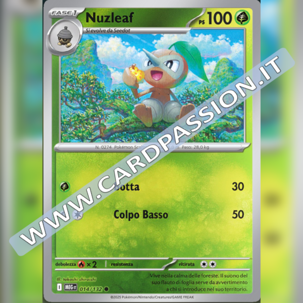 014/132 Nuzleaf Reverse | Megaevoluzione