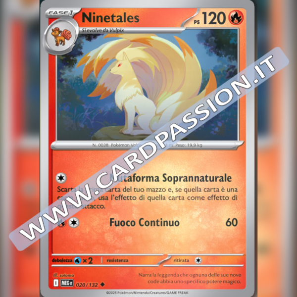 020/132 Ninetales Reverse | Megaevoluzione