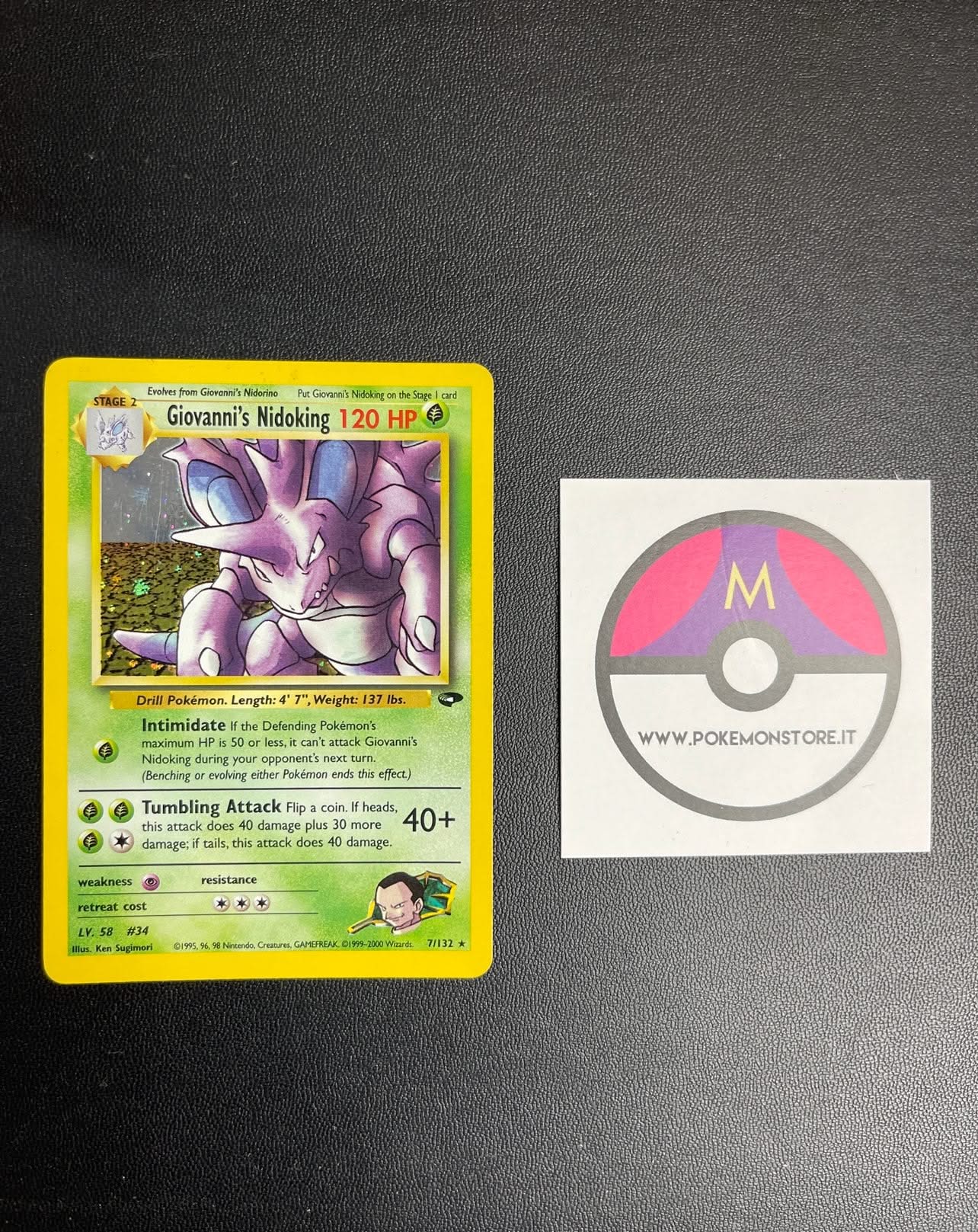 7/132 Giovanni's Nidoking Holo Excellent | Gym Challenge (EN)