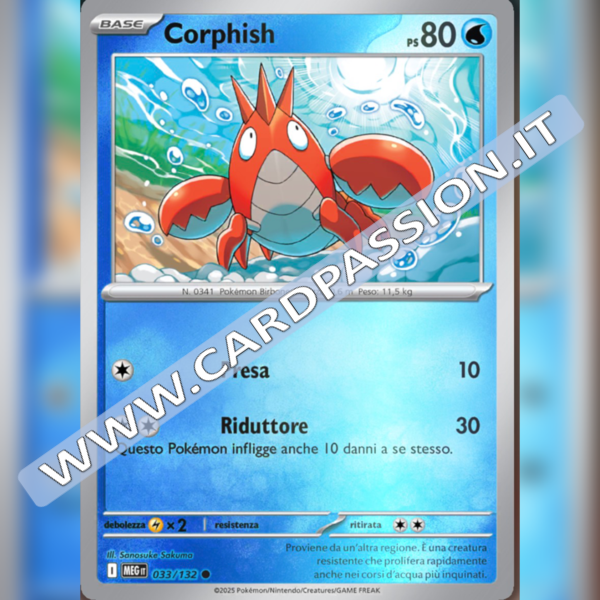 033/132 Corphish Reverse | Megaevoluzione