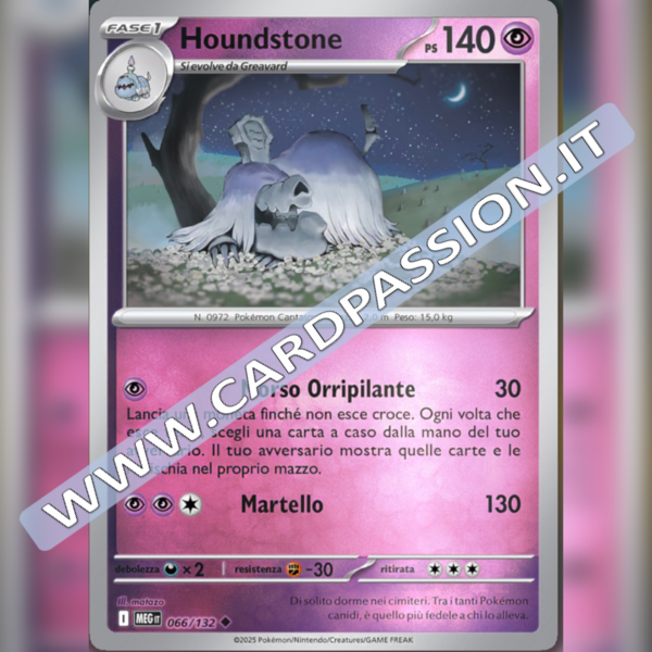 066/132 Houndstone Reverse | Megaevoluzione
