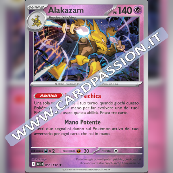 056/132 Alakazam Reverse | Megaevoluzione