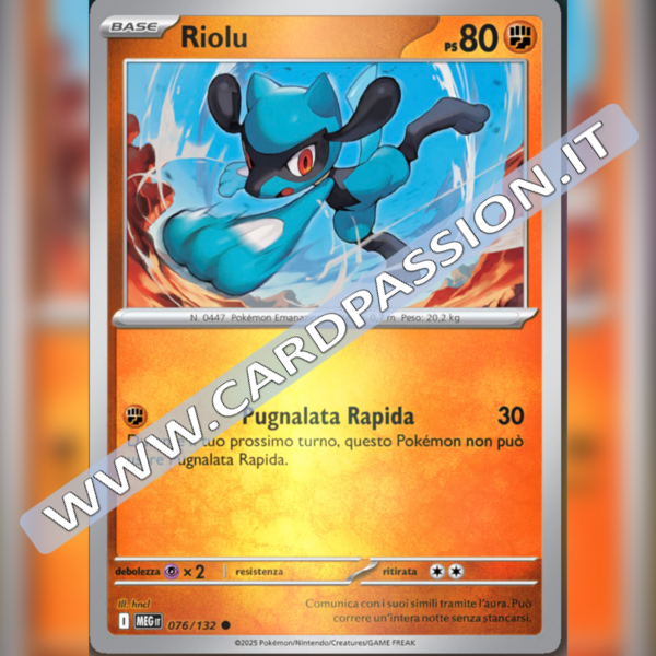 076/132 Riolu Reverse | Megaevoluzione