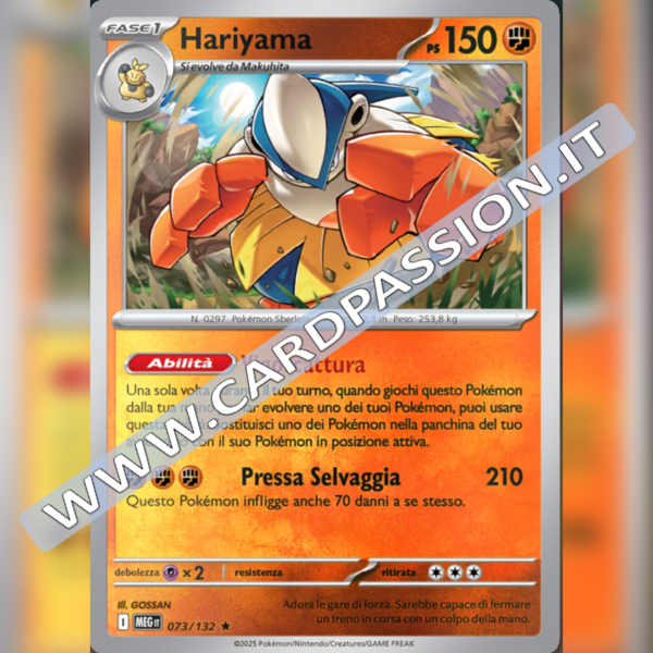 073/132 Hariyama Reverse | Megaevoluzione