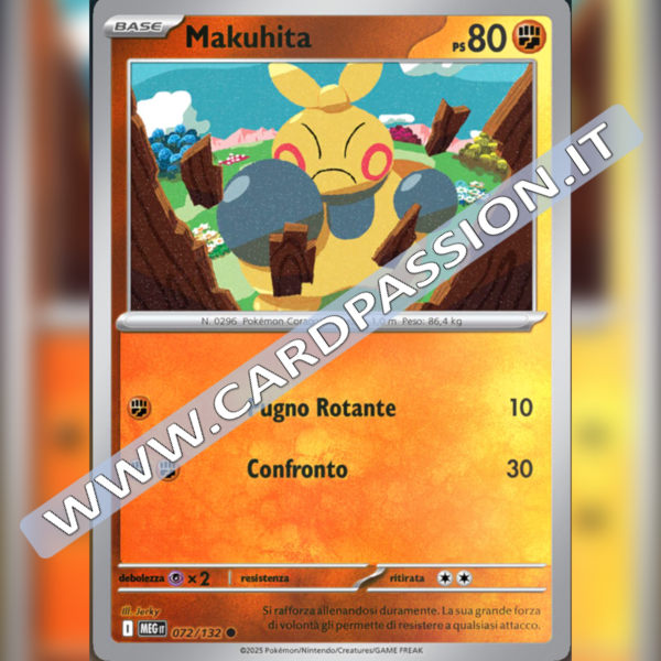 072/132 Makuhita Reverse | Megaevoluzione