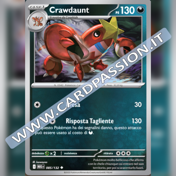 085/132 Crawdaunt Reverse | Megaevoluzione