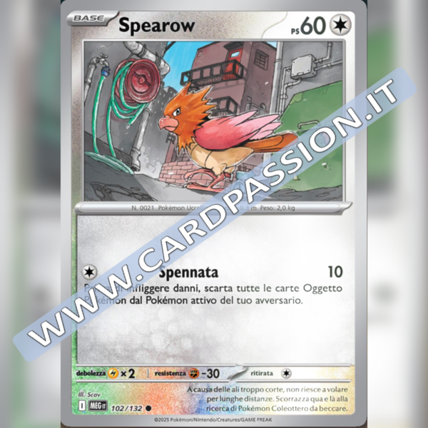 102/132 Spearow Reverse | Megaevoluzione