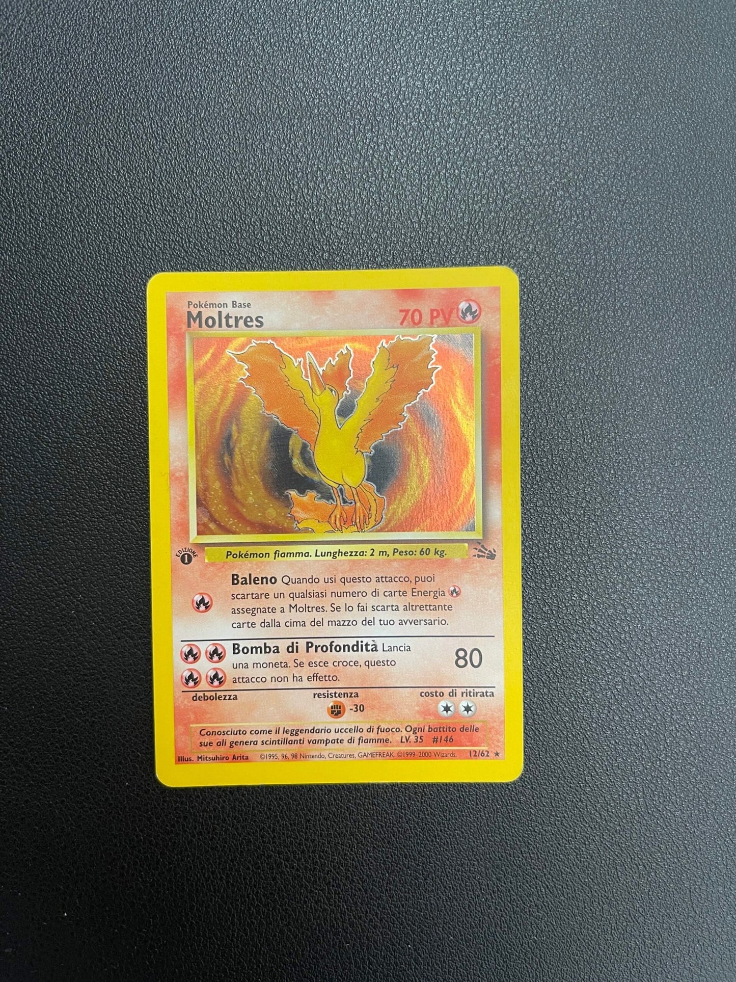 12/62 Moltres Holo Prima Edizione Excellent | Set Fossil (IT)