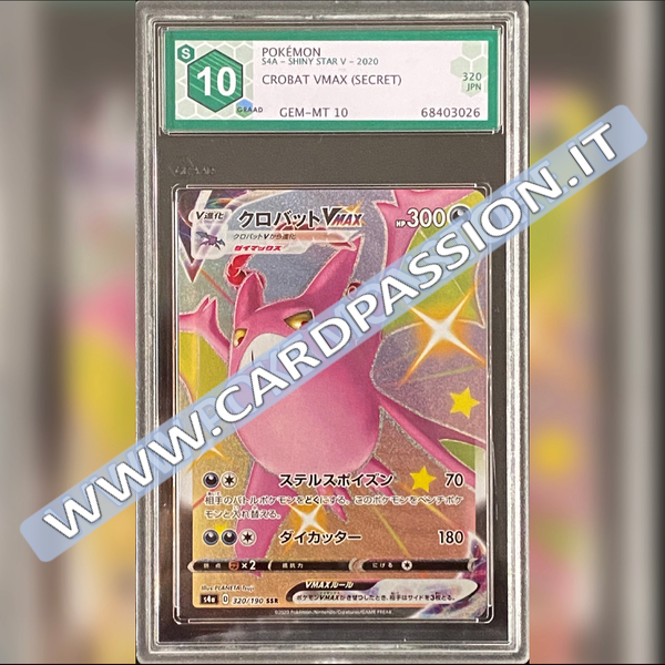 320/190 Crobat VMax Shiny | Shiny V Star Graad 10 - Card Passion