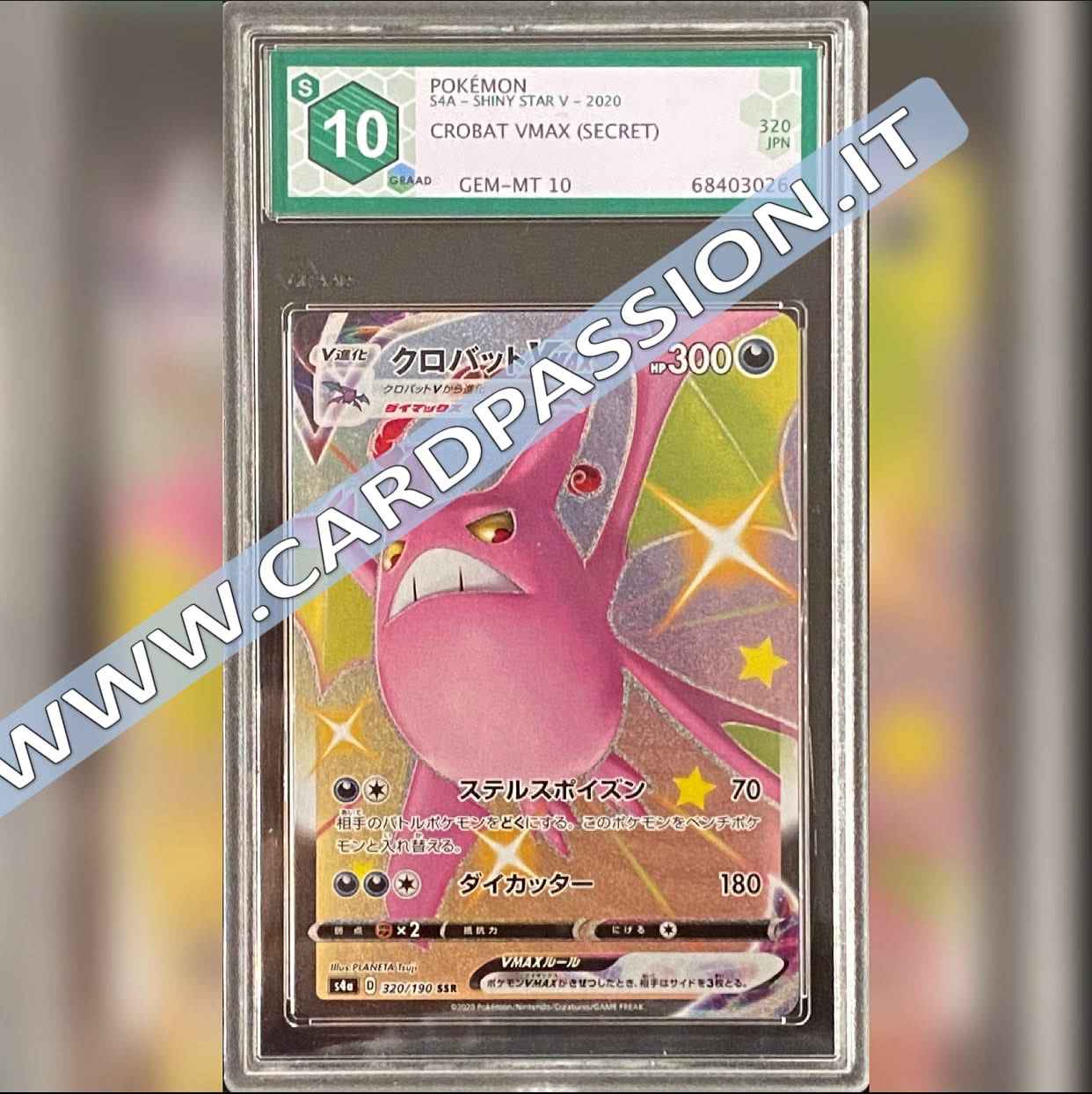 320/190 Crobat VMax Shiny | Shiny V Star Graad 10