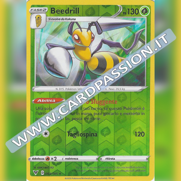 003/185 Beedrill Reverse | Voltaggio Sfolgorante - Card Passion