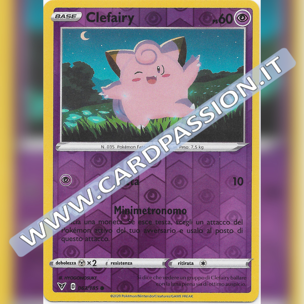 063/185 Clefairy Reverse | Voltaggio Sfolgorante - Card Passion